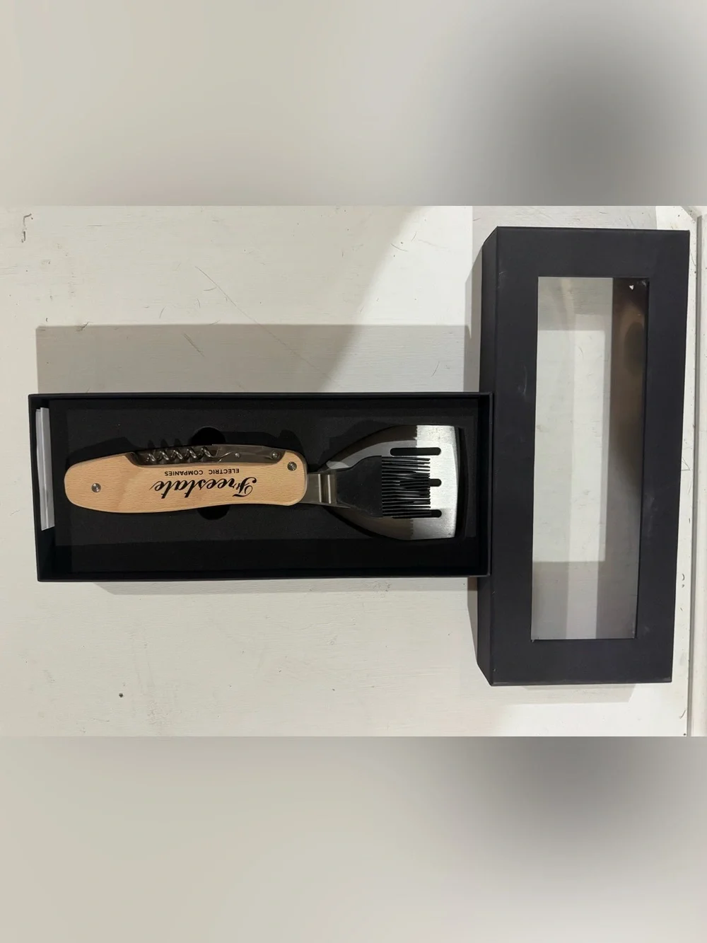 Branded Wooden Multi-Tool - Natural Wood for Cooking and Grilling